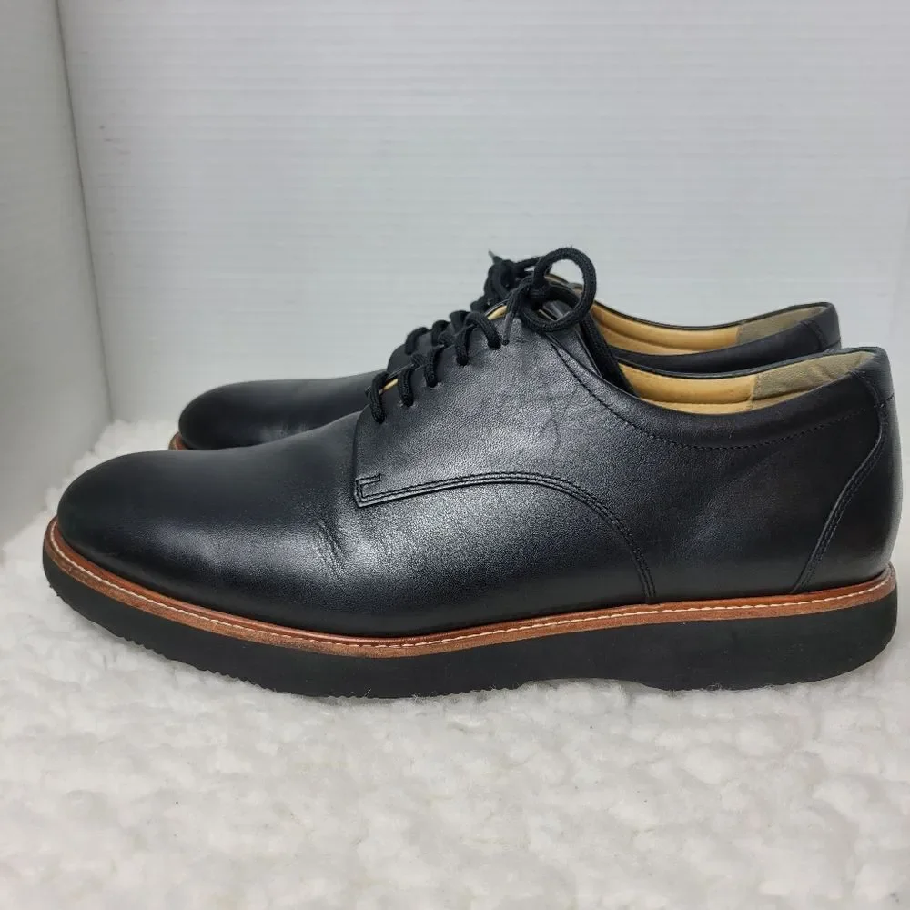 Samuel Hubbard Men's Size 11.5  Founder Shoes Black Leather M2100-048